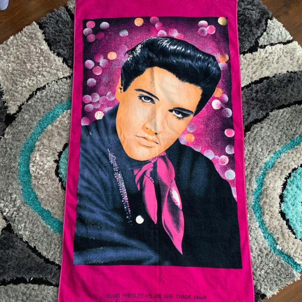 Vintage Elvis Presley Beach Towel 1988